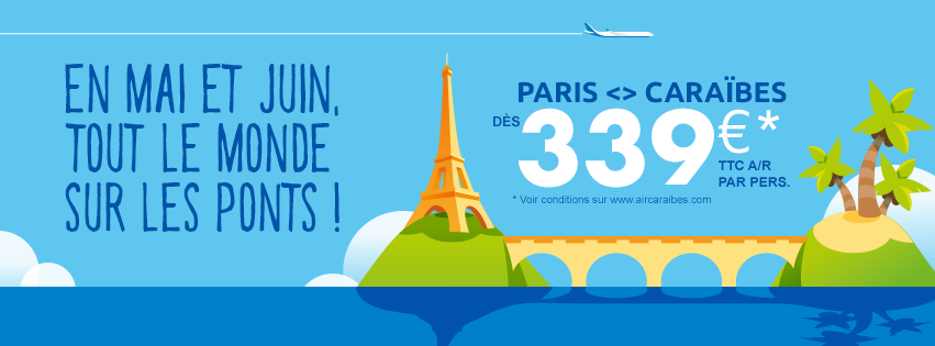 Air Caraïbes: Des vols en promotion au départ de Paris